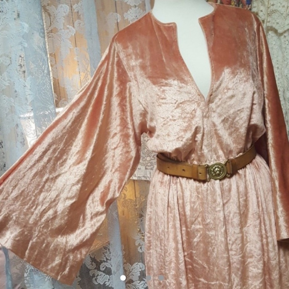 Halston Crushed Velvet Dress S/M